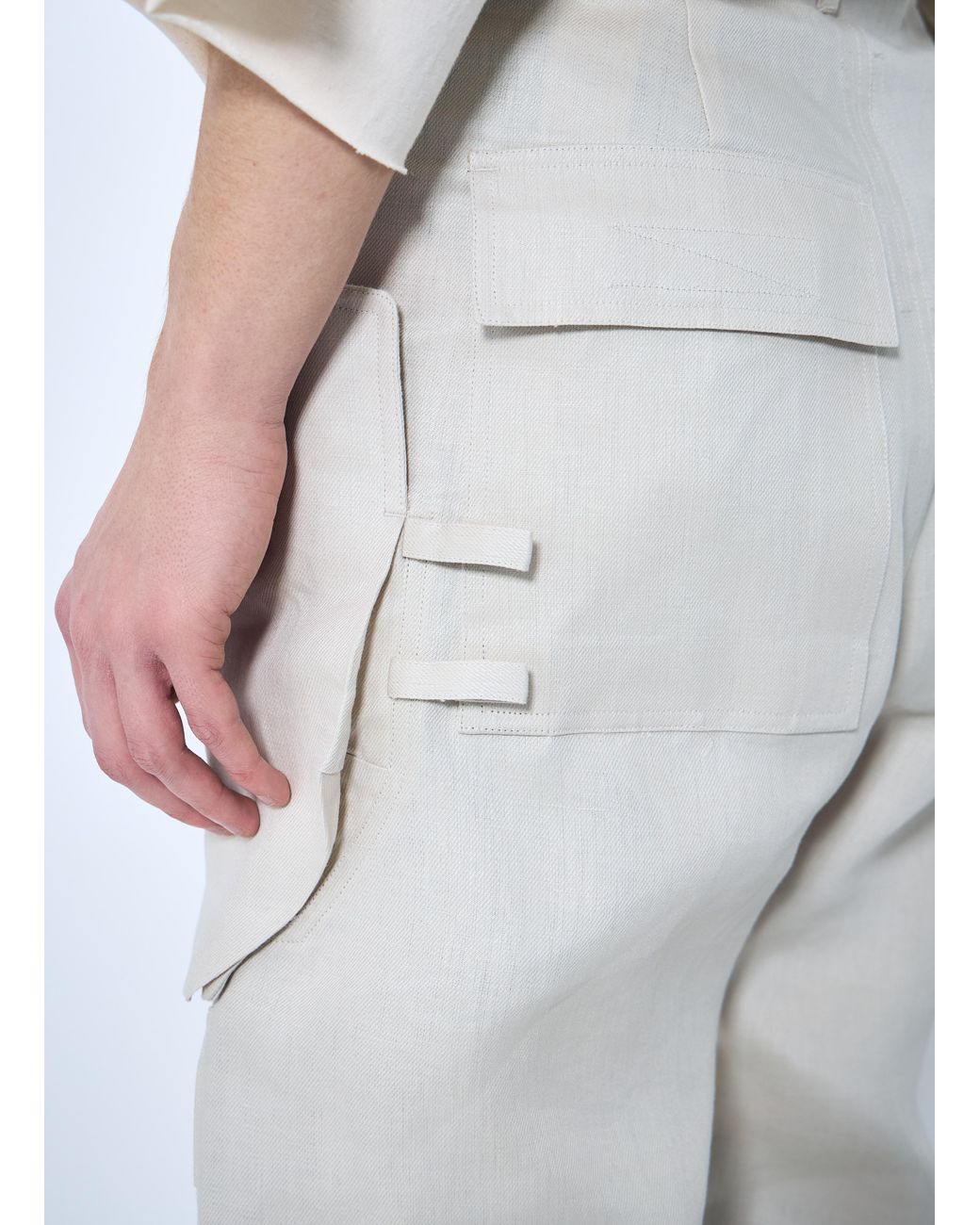Rick Owens White Stefan Cargo Pants for men