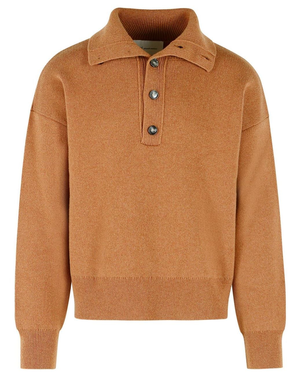 AMI Brown Wool Sweater for men