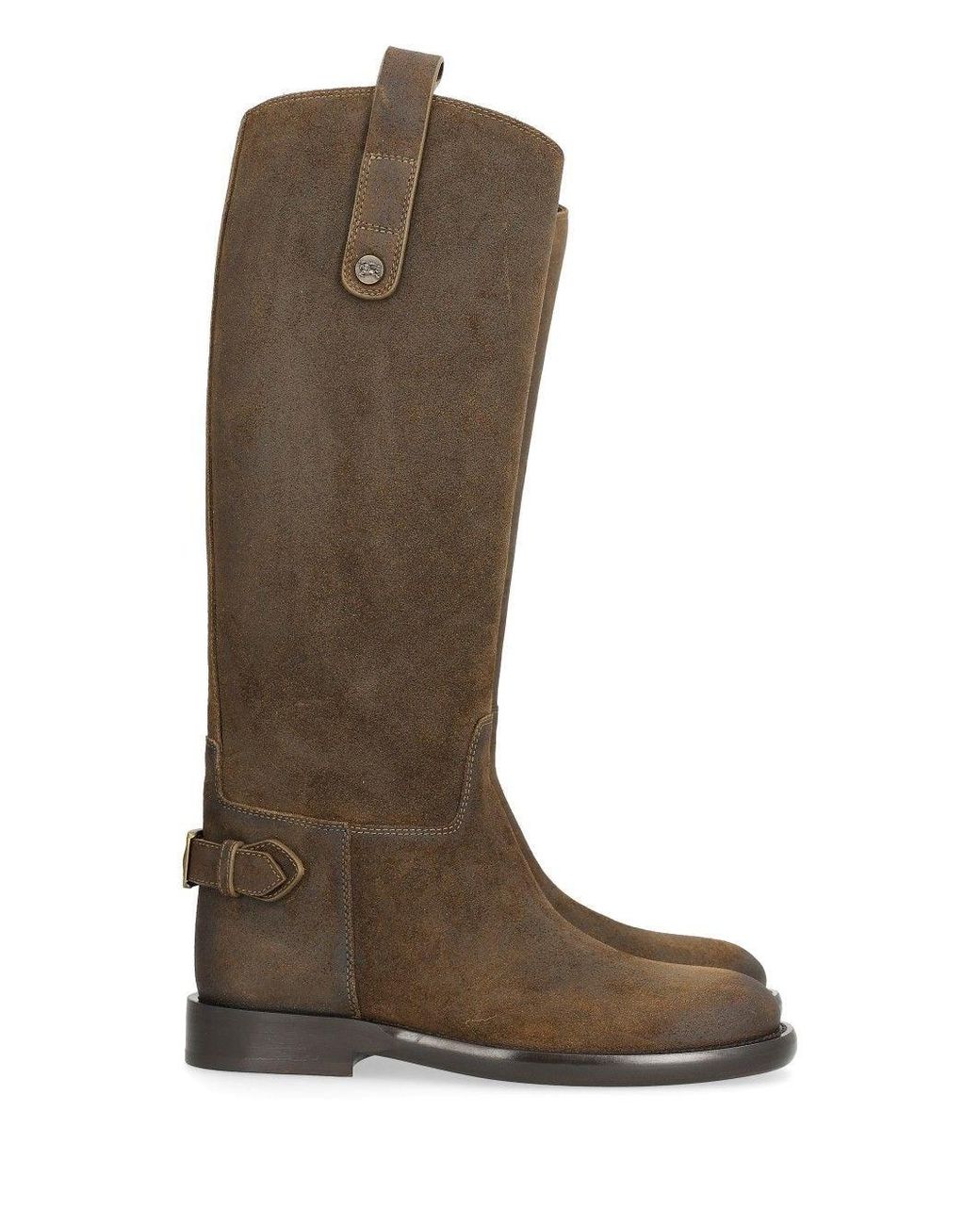 Burberry Brown Cavalier Suede Boots