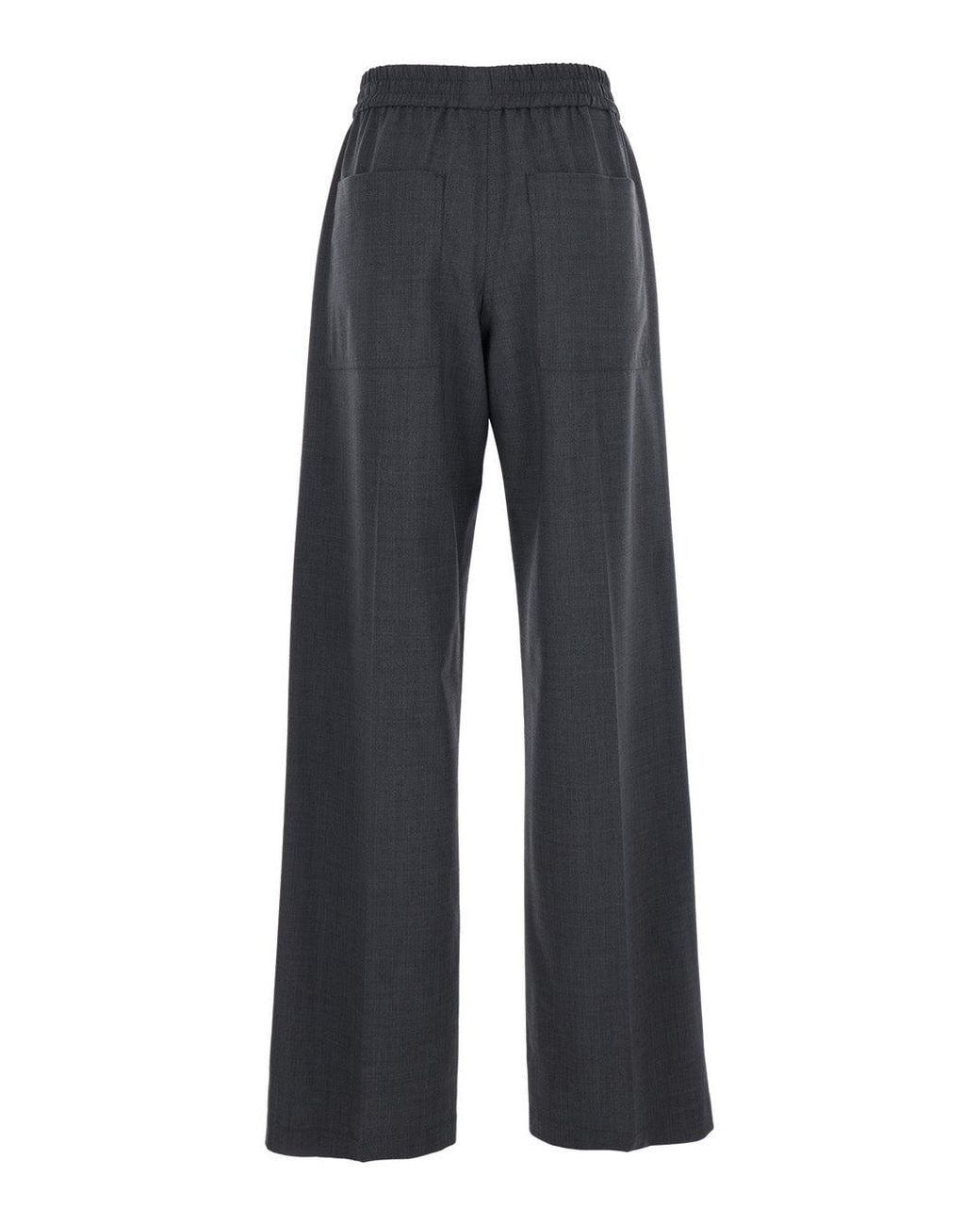 Brunello Cucinelli Blue Pants With Elastic Waist for men