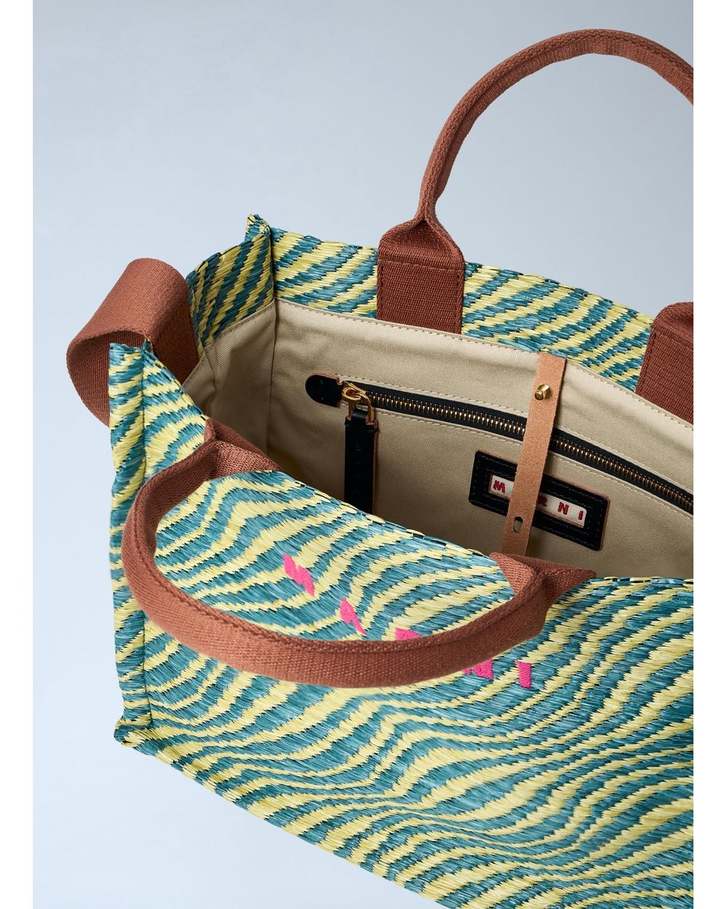Marni Blue Small Basket Bag