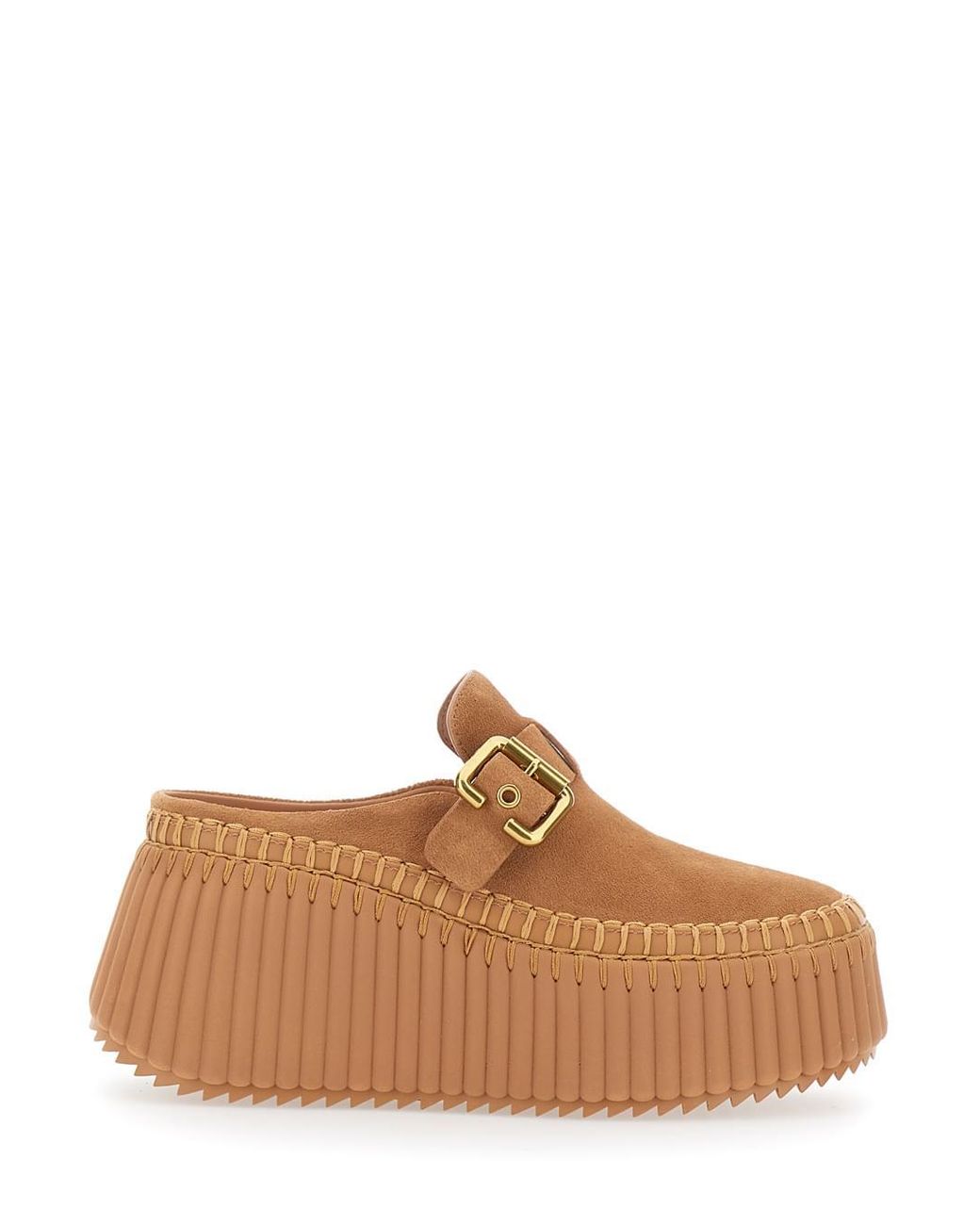 Chloé Brown Mules Nama Suede Leather