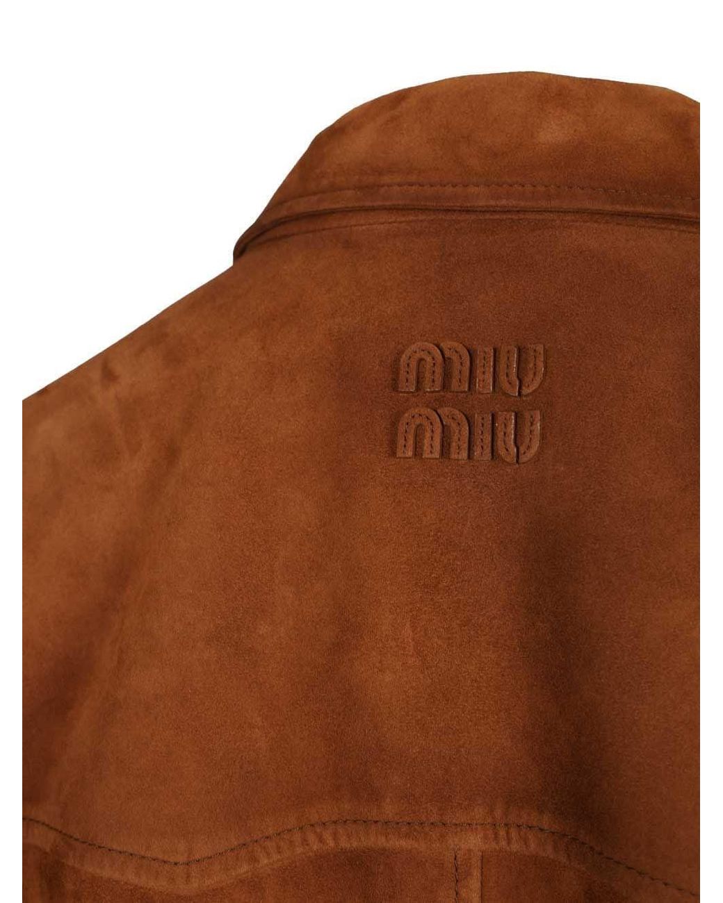 Miu Miu Brown Leather Jackets