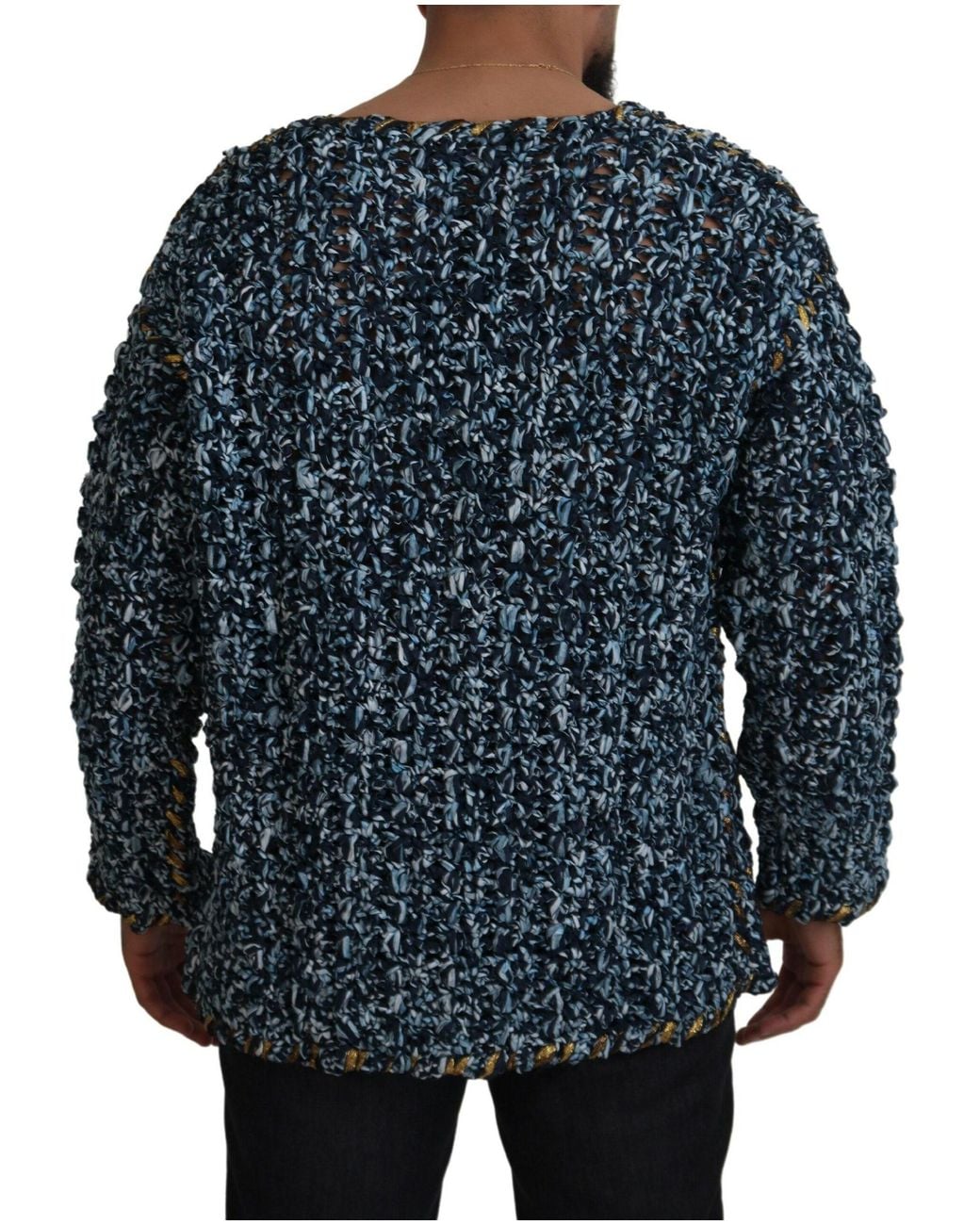 Dolce & Gabbana Blue Button Cardigan Fatto A Mano Sweater for men