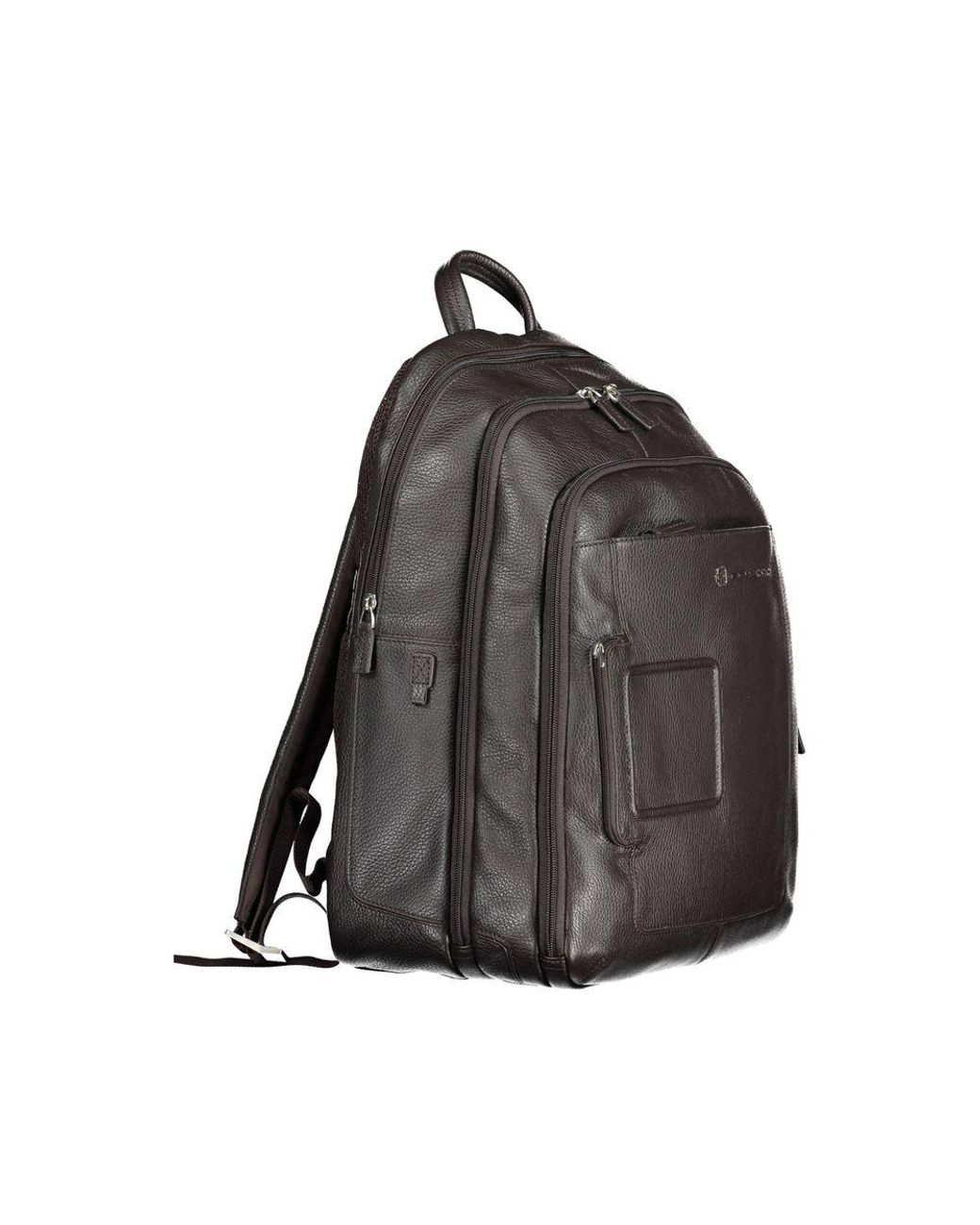 PIQUADRO ブラック レザーバックパック Piquadro Laptop Leather Backpack | MV Agusta Official