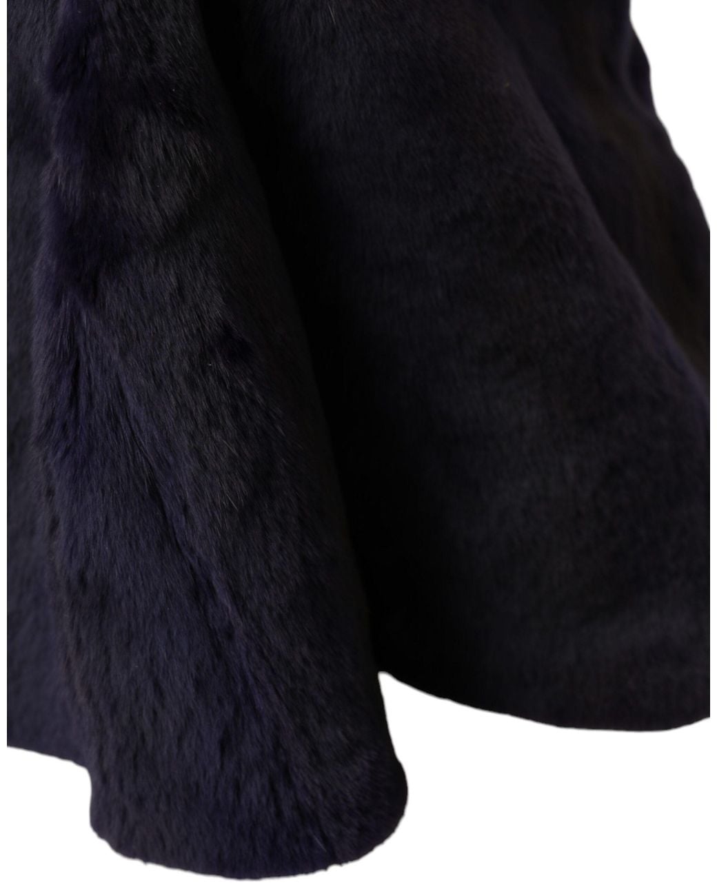 Dolce & Gabbana Blue Black Weasel Fur Whole Head Wrap Hat