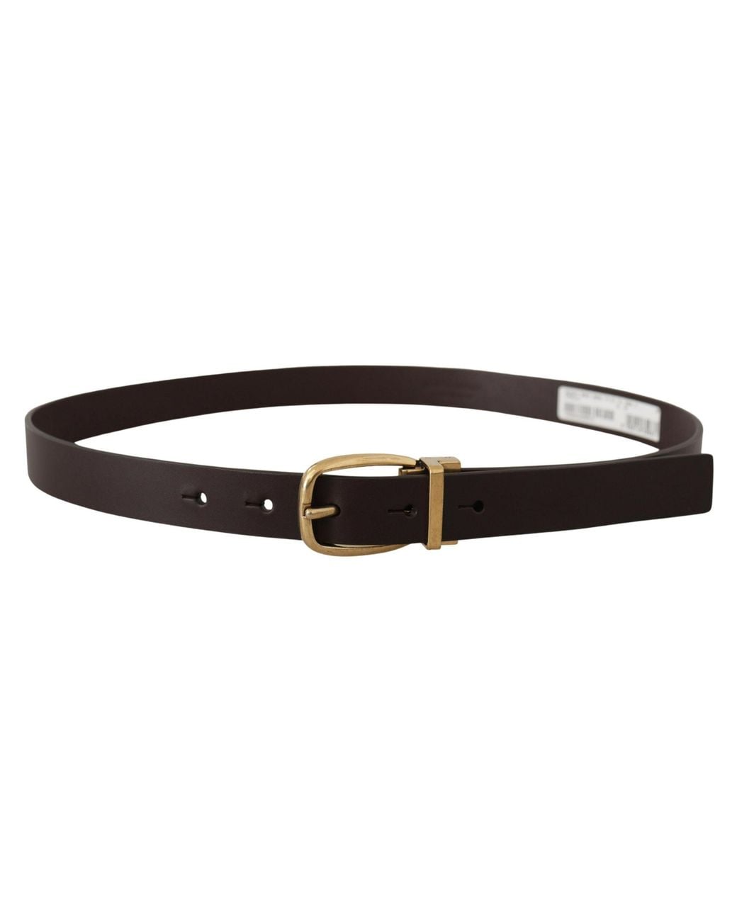 Dolce & Gabbana Black Elegant Dark Leather Belt for men
