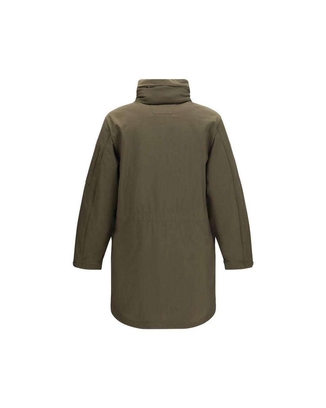 C P Company Green Bicolor Polyamide Parka for men