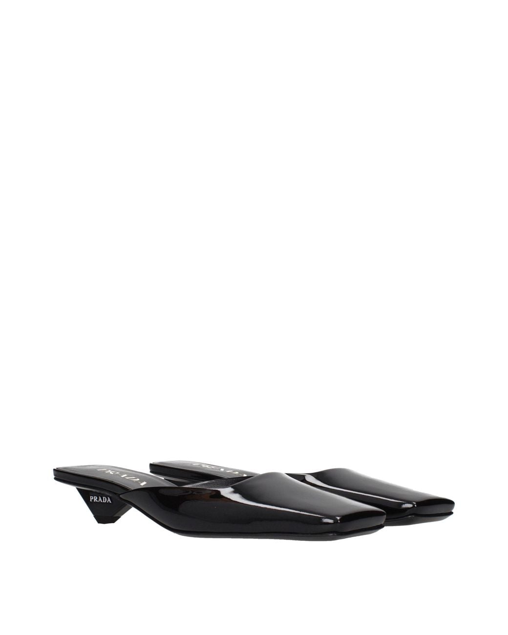 Prada Black Sandals Patent Leather