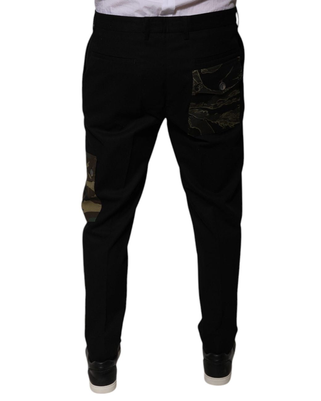 Dolce & Gabbana Black Camouflage Detail Trousers Pt0112Zfu77T for men