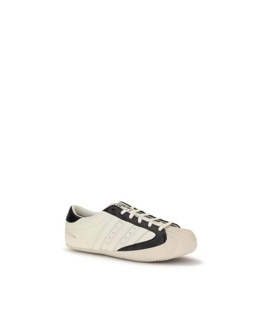Y-3 White Calf Leather Bos Taurus Low Top Sneakers for men