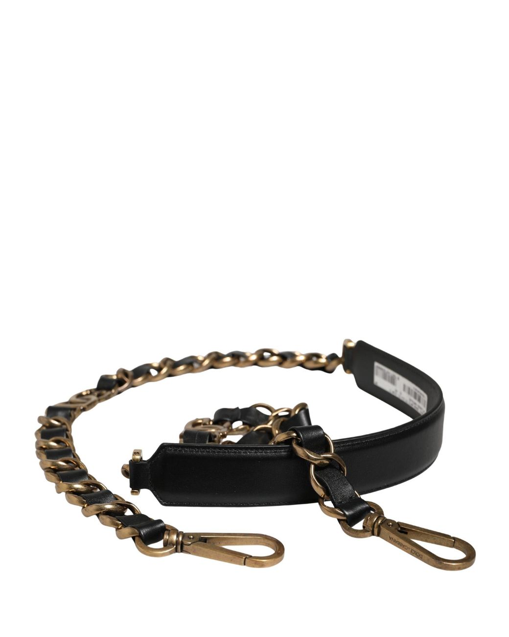 Dolce & Gabbana White Leather Chain Bag Accessory Shoulder Strap