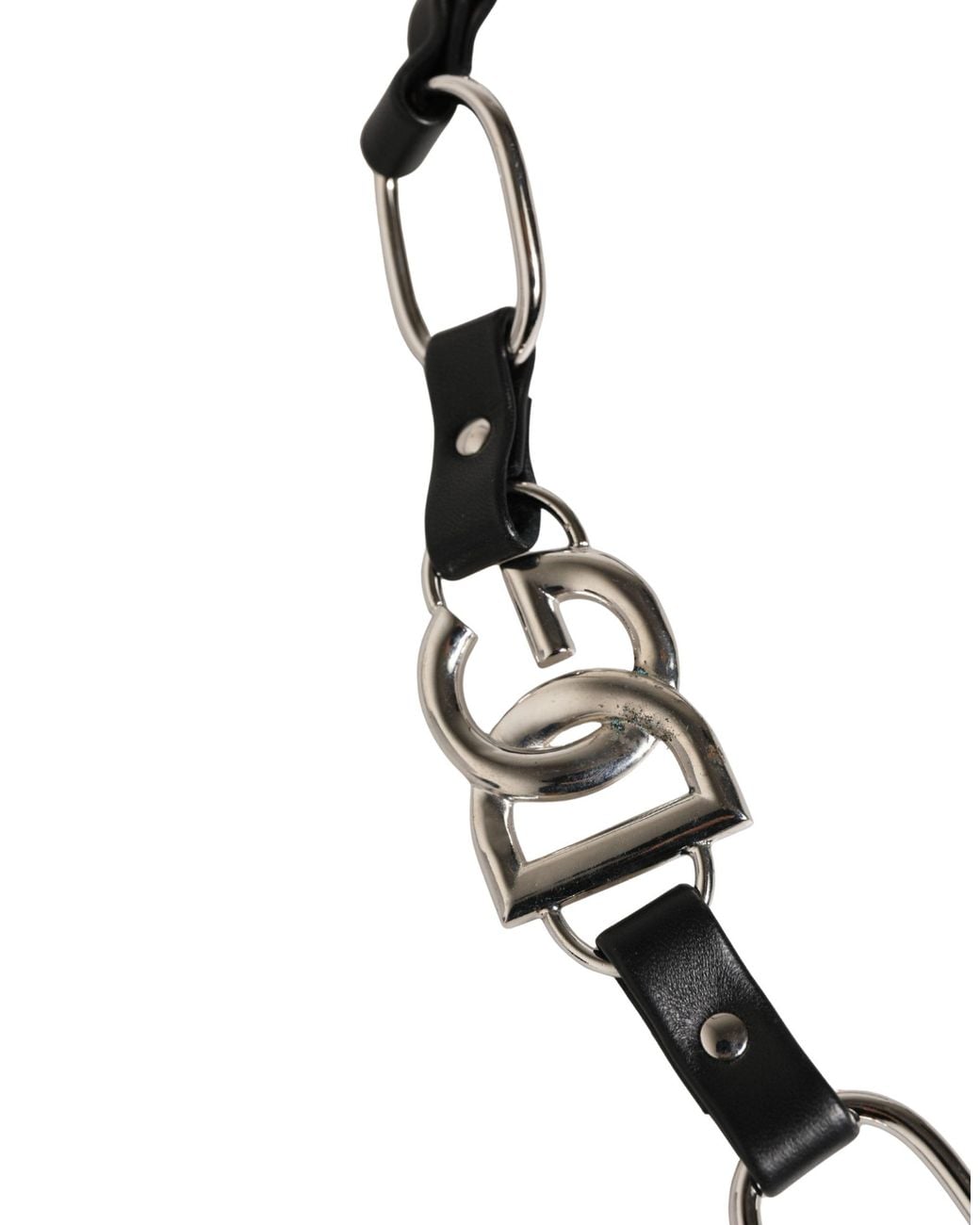 Dolce & Gabbana White Leather Chain Bag Accessory Shoulder Strap Lamb Zamak Real Brass 10Lf