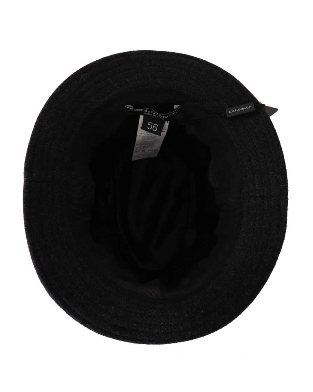 Dolce & Gabbana Black Elegant Trilby Hat