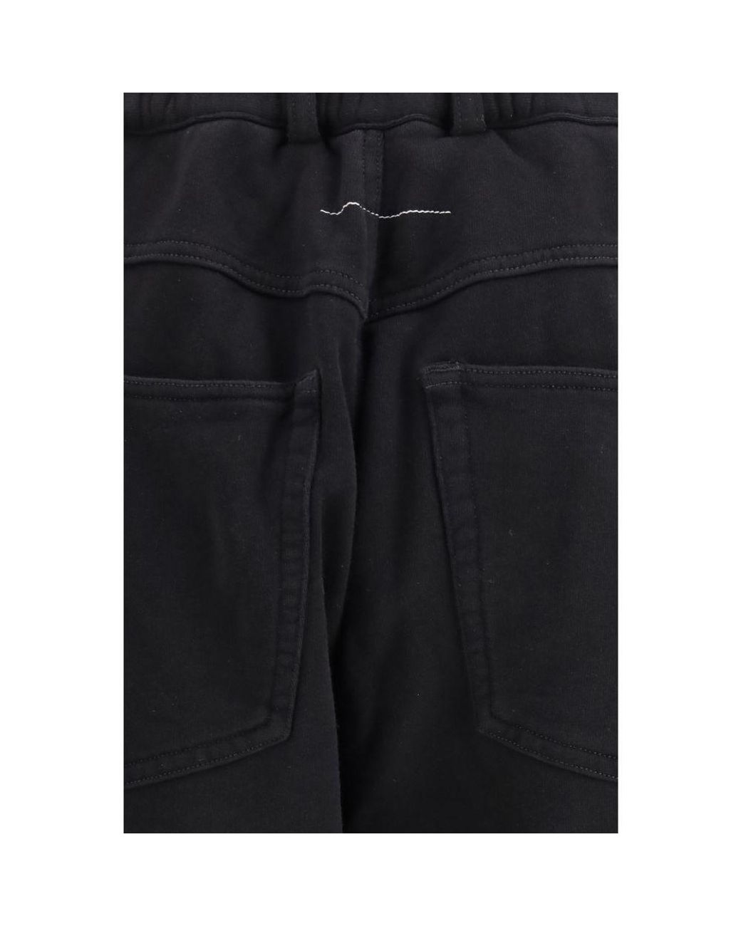 MM6 by Maison Margiela Black Cotton Casual Pants