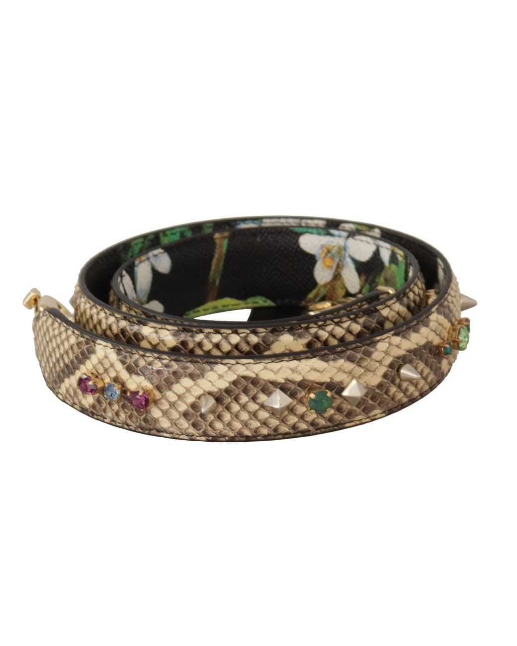 Dolce & Gabbana Black Elegant Python Leather Shoulder Strap