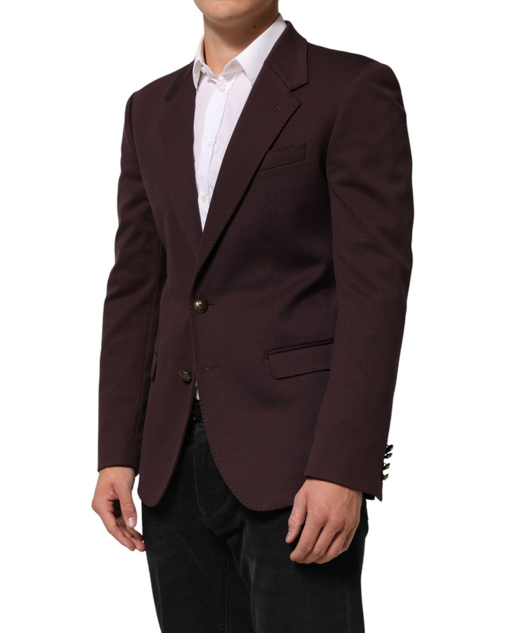 Dolce & Gabbana Blue Cotton 2 Buttons Suit Jacket Blazer for men