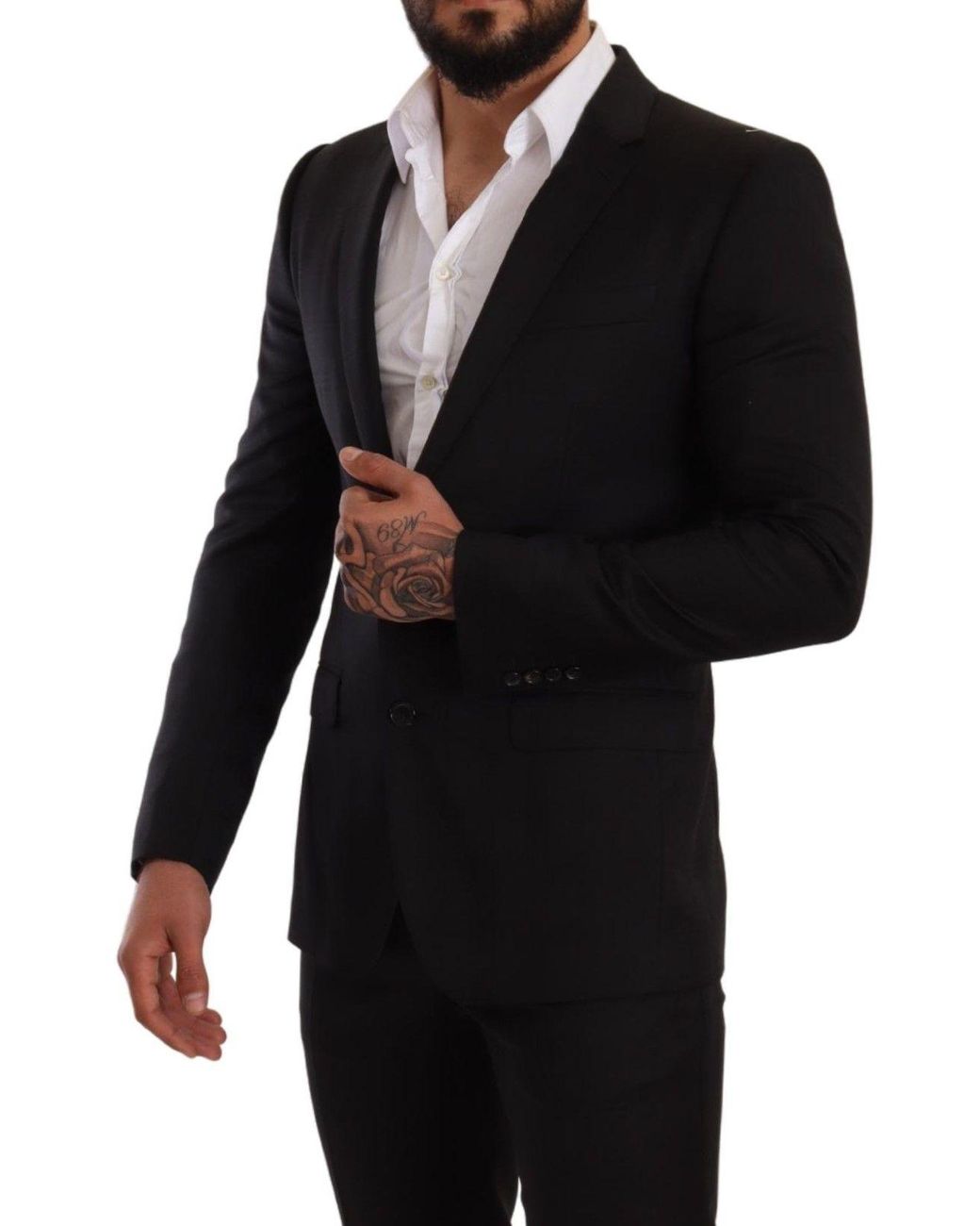 Dolce & Gabbana Black Check Martini Slim Fit 2 Piece Suit for men