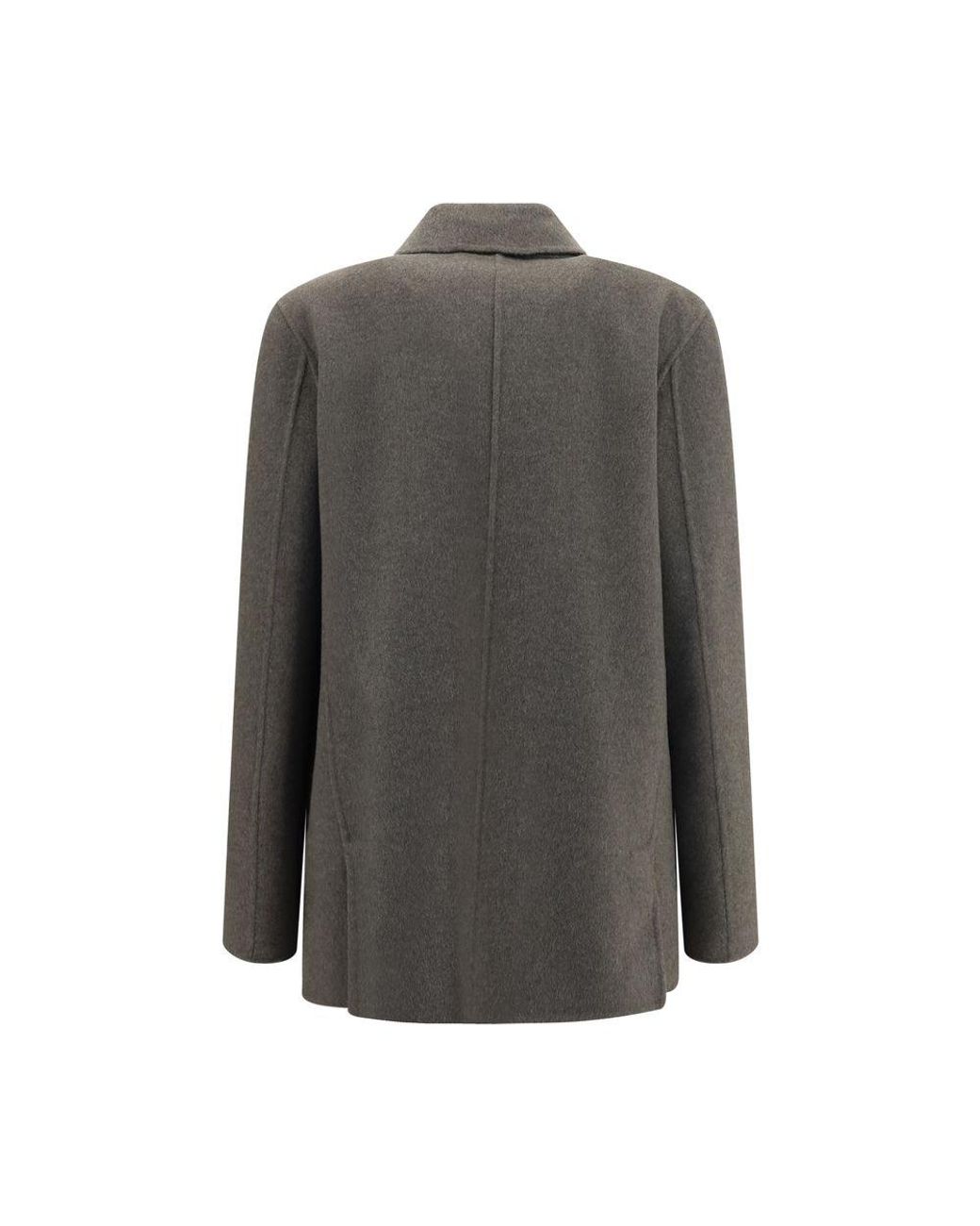 The Row Gray Cashmere Full-Length Jacket