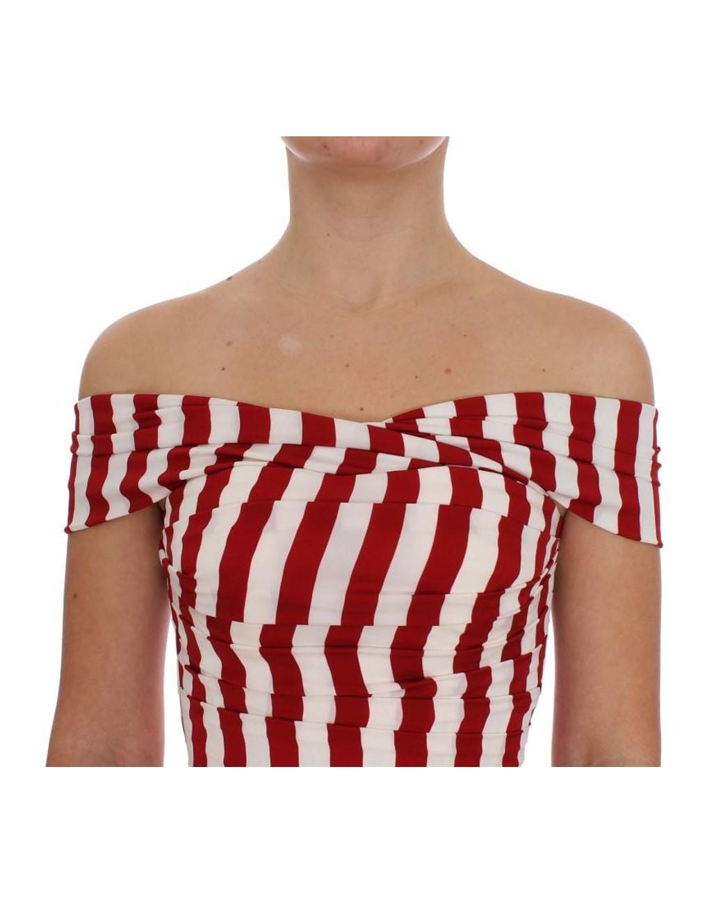 Dolce & Gabbana Red Silk Stretch Dress