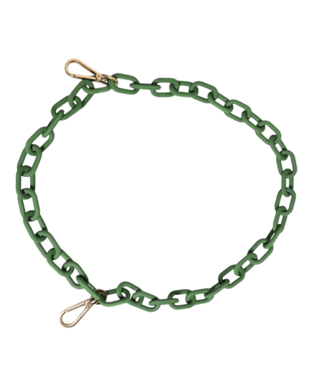 Dolce & Gabbana Green Plexy Acrylic Chunky Hardware Wallet Chain for men