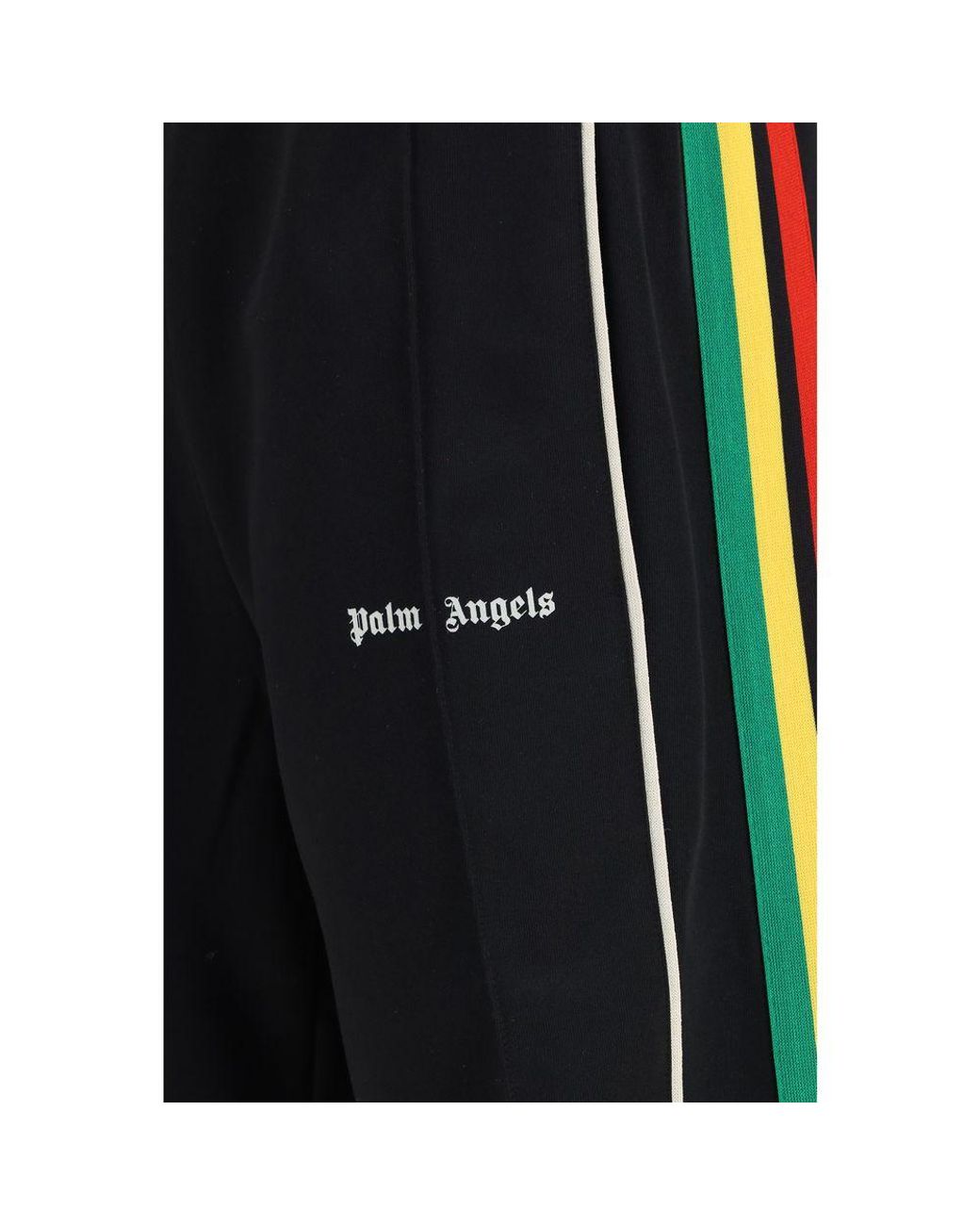 Palm Angels Black Polyester Athletic Pants for men