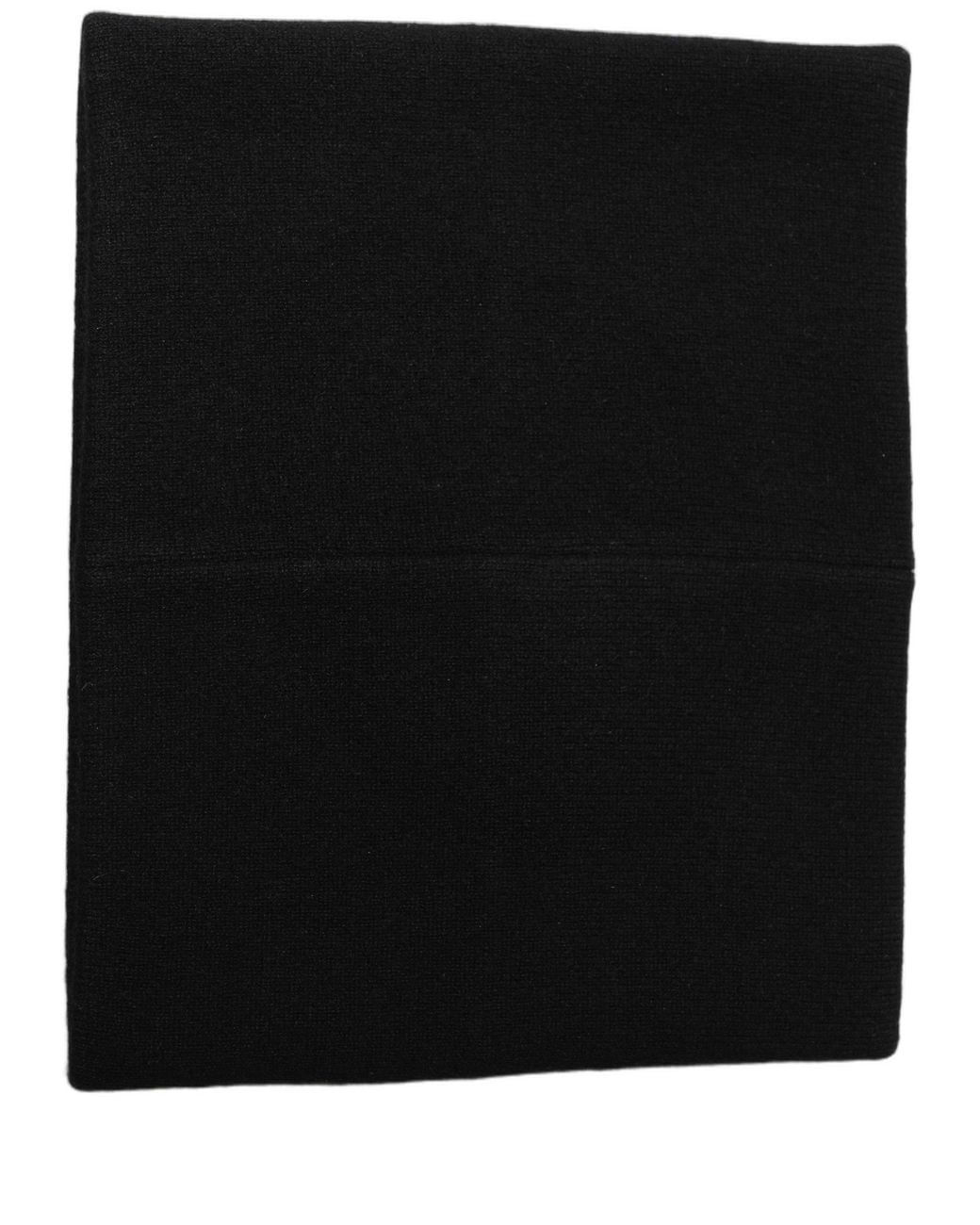Dolce & Gabbana Black Cashmere Knitted Neck Warmer Scarf Nylon Elastane for men