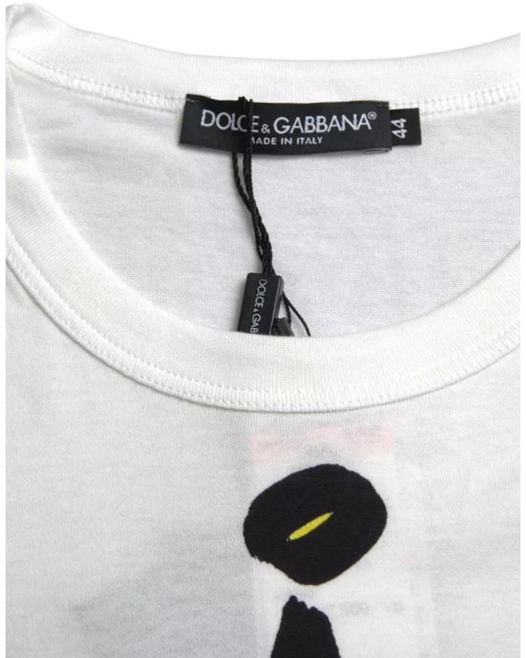 Dolce & Gabbana Gray Graphic Cotton Short Sleeves T-Shirt for men