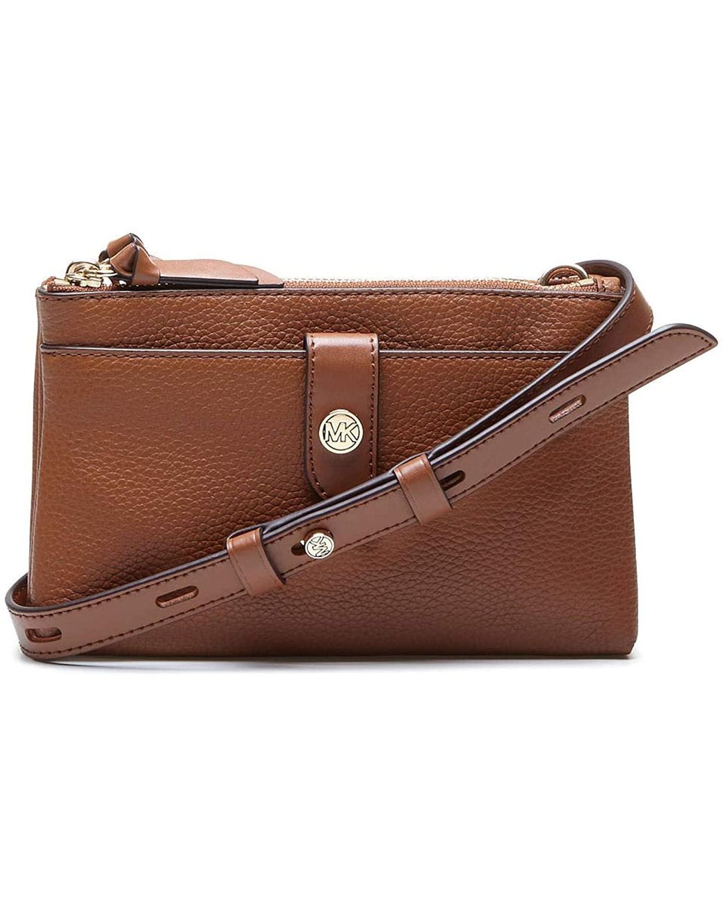 Michael Kors Mk Charm Medium Tab Double Zip Phone Crossbody Bag Lyst