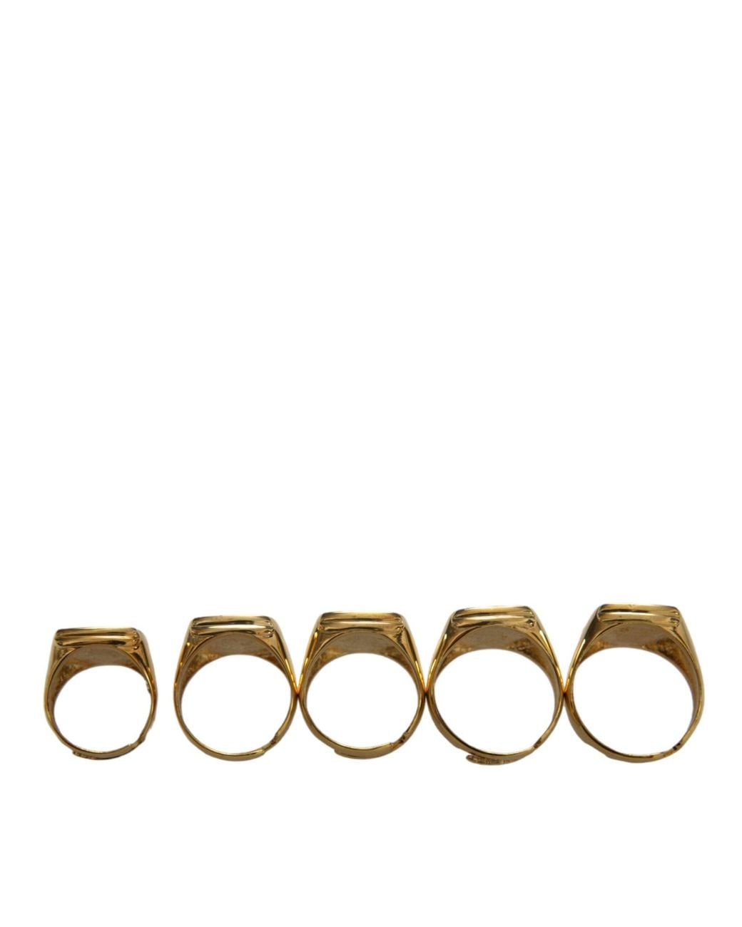 Dolce & Gabbana Multicolor Brass Royal Enamel Set Of 5 Ring for men