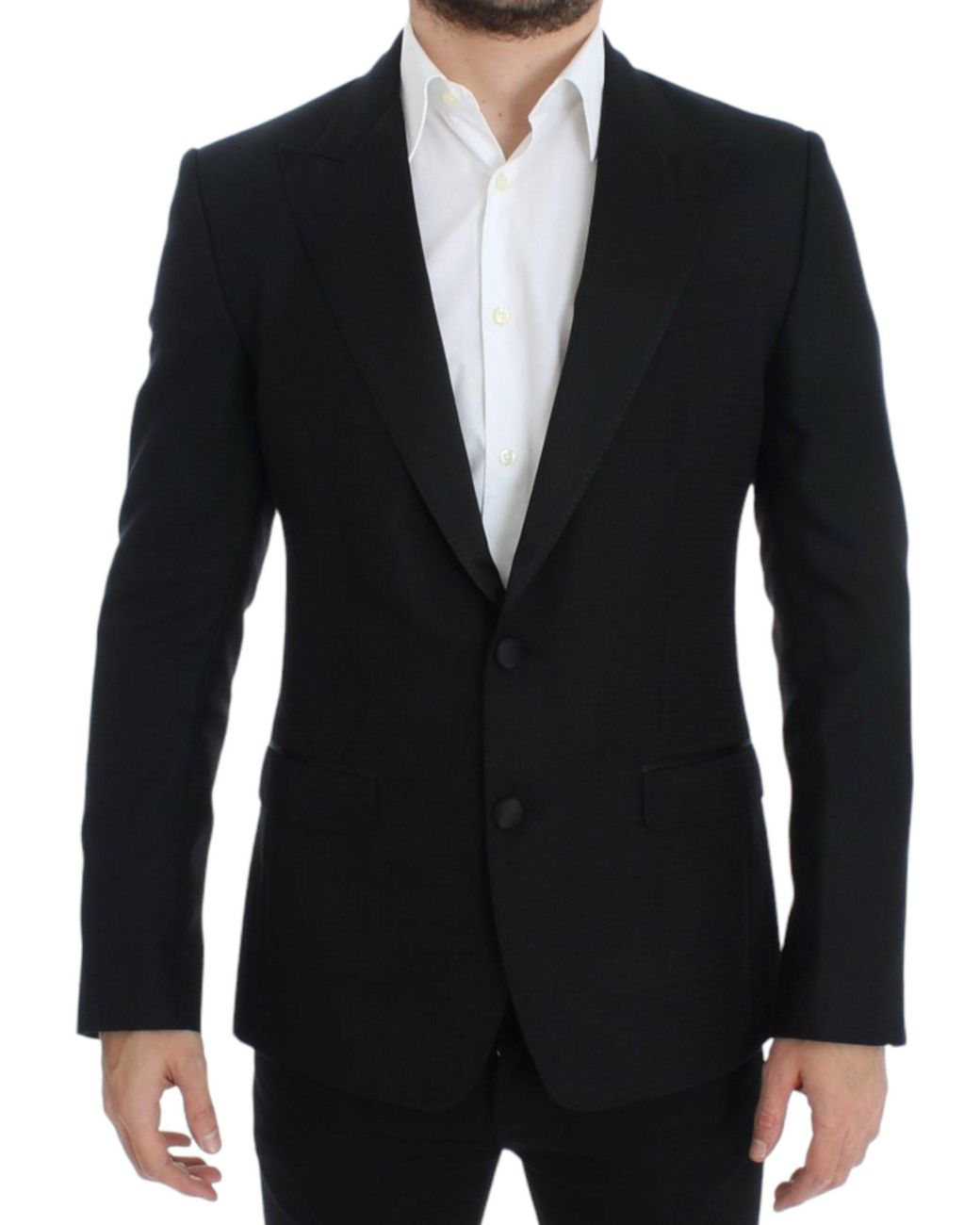 Dolce & Gabbana Blue Wool Silk Sicilia Blazer for men
