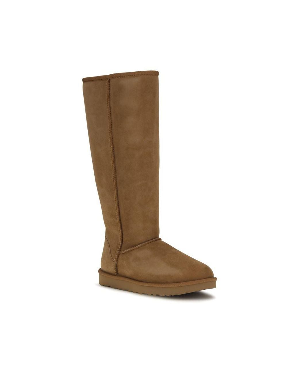 Ugg Brown Calf Leather Bos Taurus Flat Boots