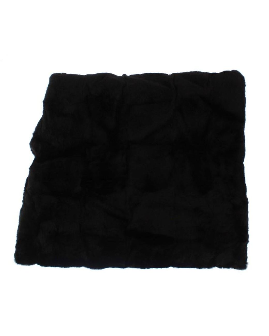 Dolce & Gabbana Black Weasel Fur Crochet Hood Scarf Hat