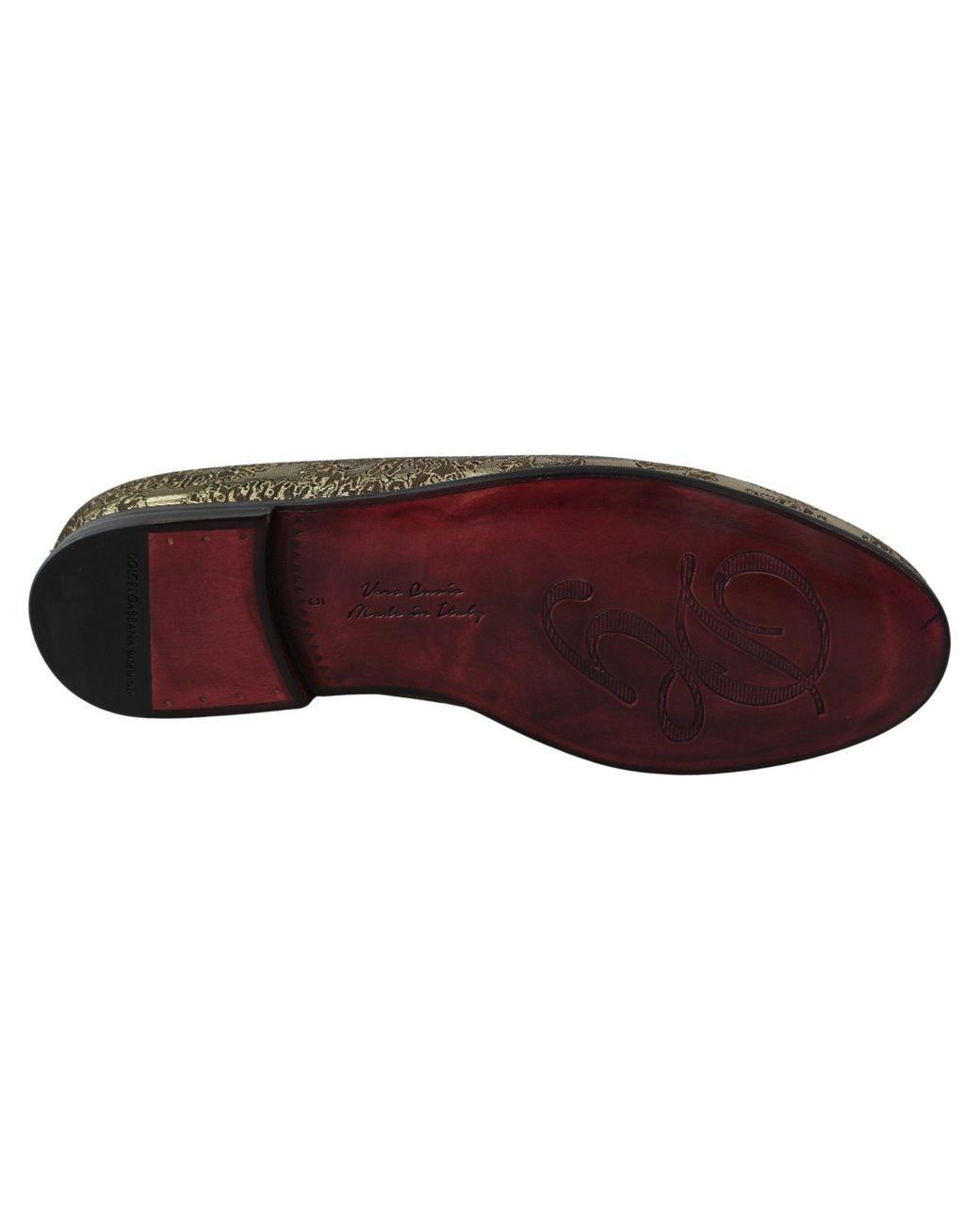 Dolce & Gabbana Metallic Jacquard Flats Loafers Shoes Acetate for men