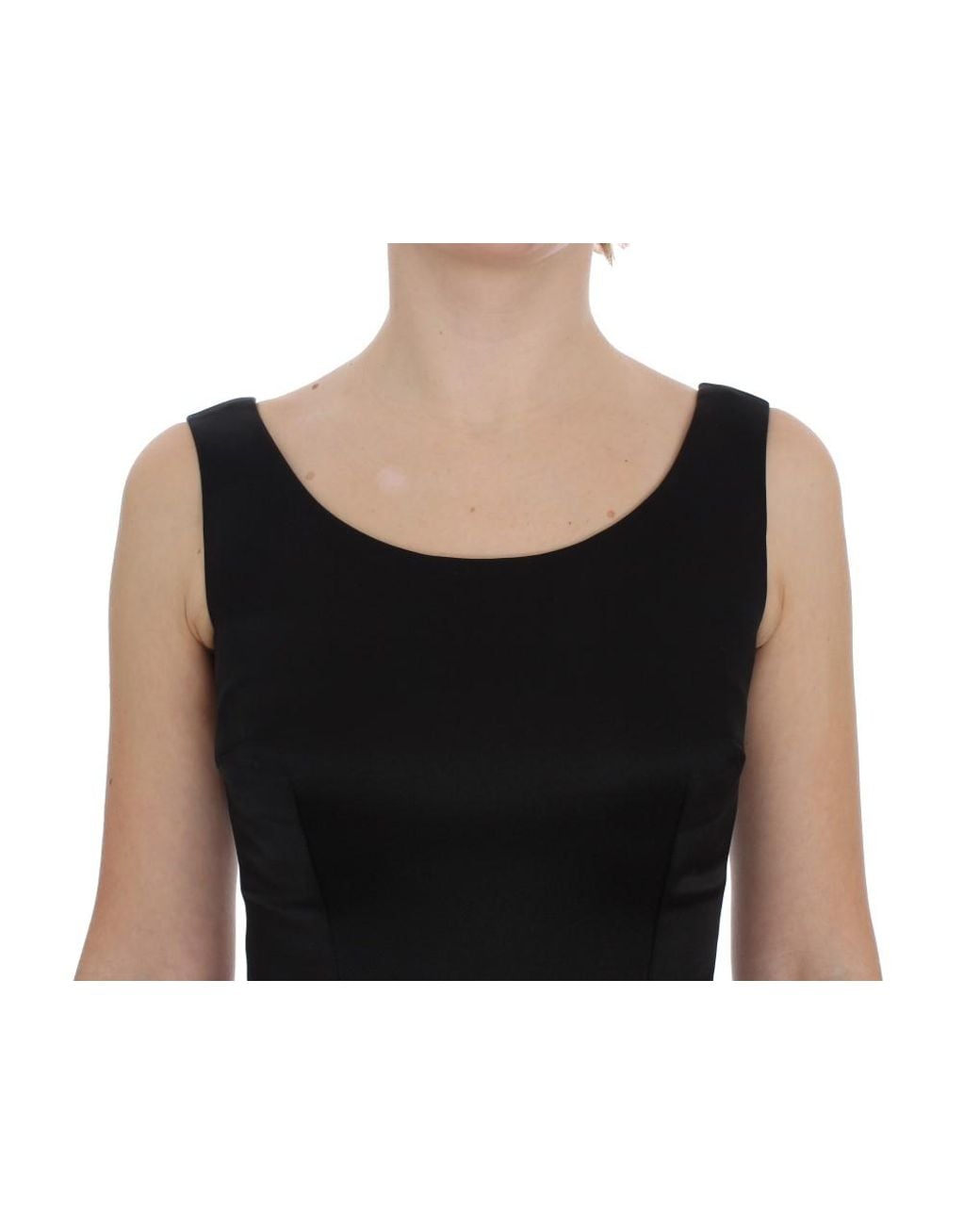 Dolce & Gabbana Black Sheath Gown Full Length Dress