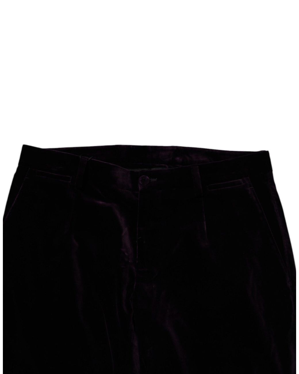 Dolce & Gabbana Black Velvet Pants for men