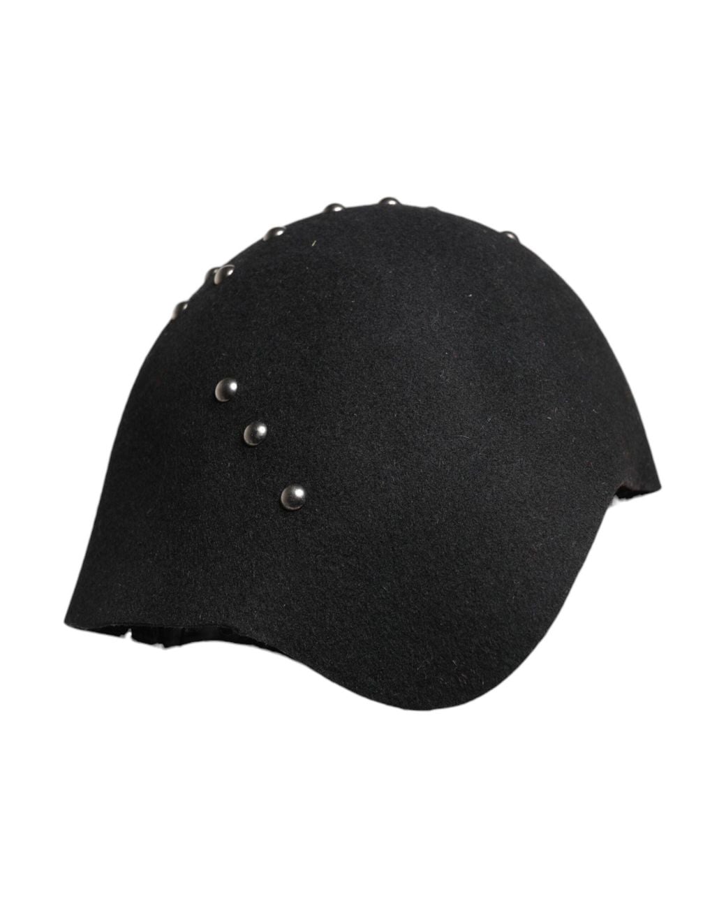 Dolce & Gabbana Black Wool Embellished Cloche Hat