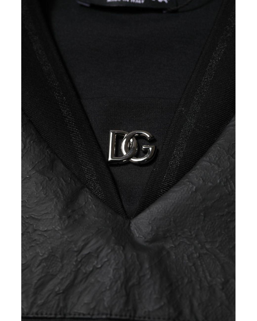 Dolce & Gabbana Black Cotton Short Sleeves V-Neck T-Shirt