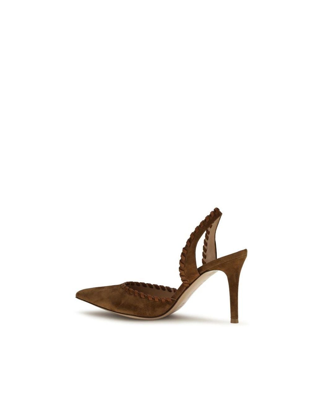 Gianvito Rossi Brown Calf Leather Bos Taurus High Heel Pumps