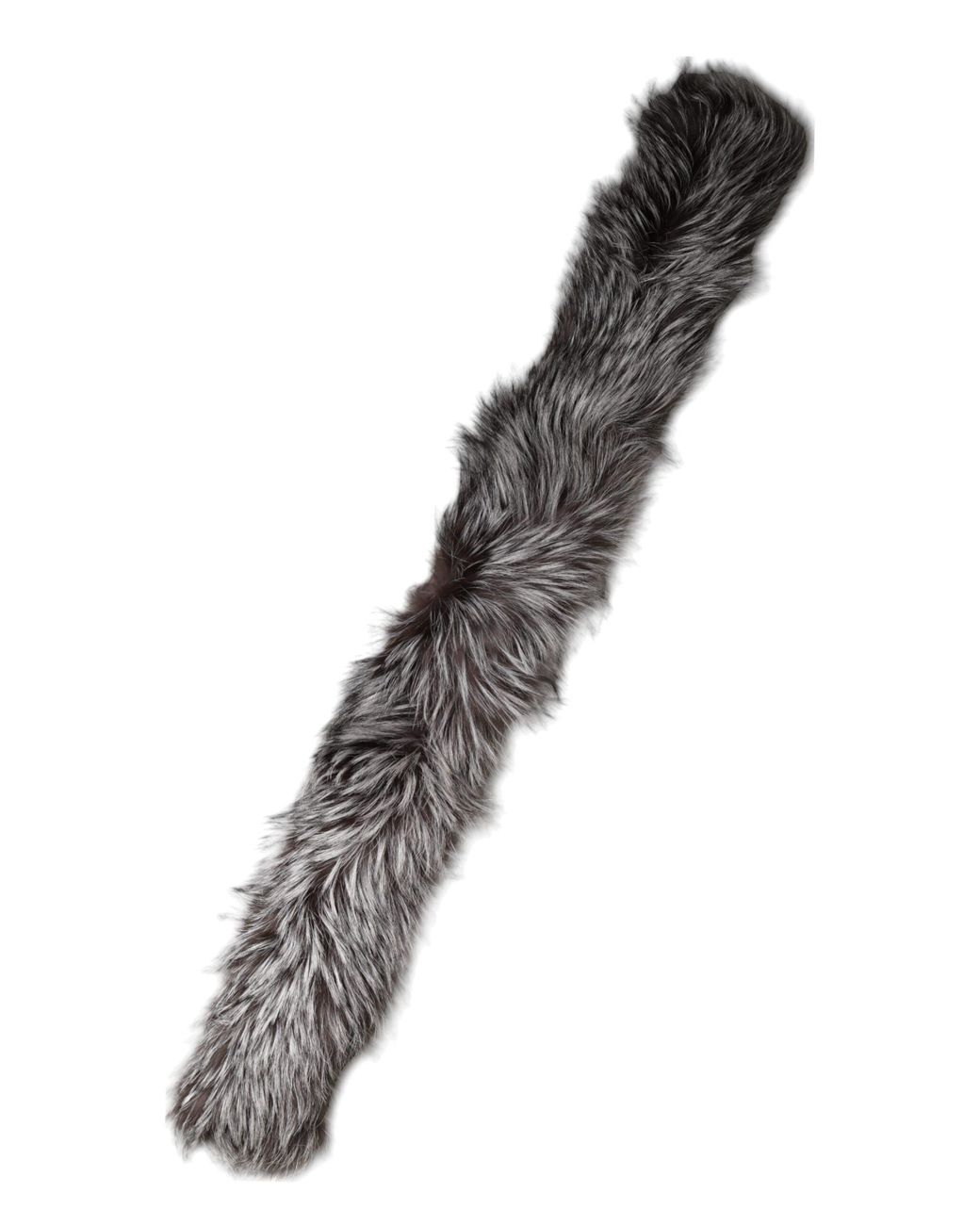 Dolce & Gabbana Black Fox Fur Neck Wrap Warmer Winter Scarf