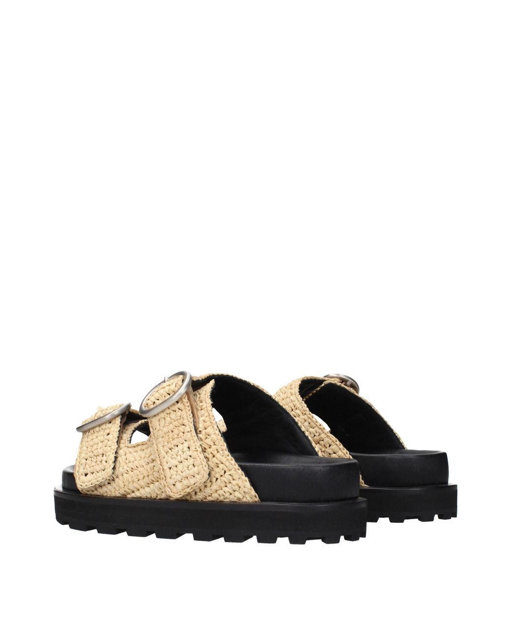 Jil Sander Natural Raffia Slippers