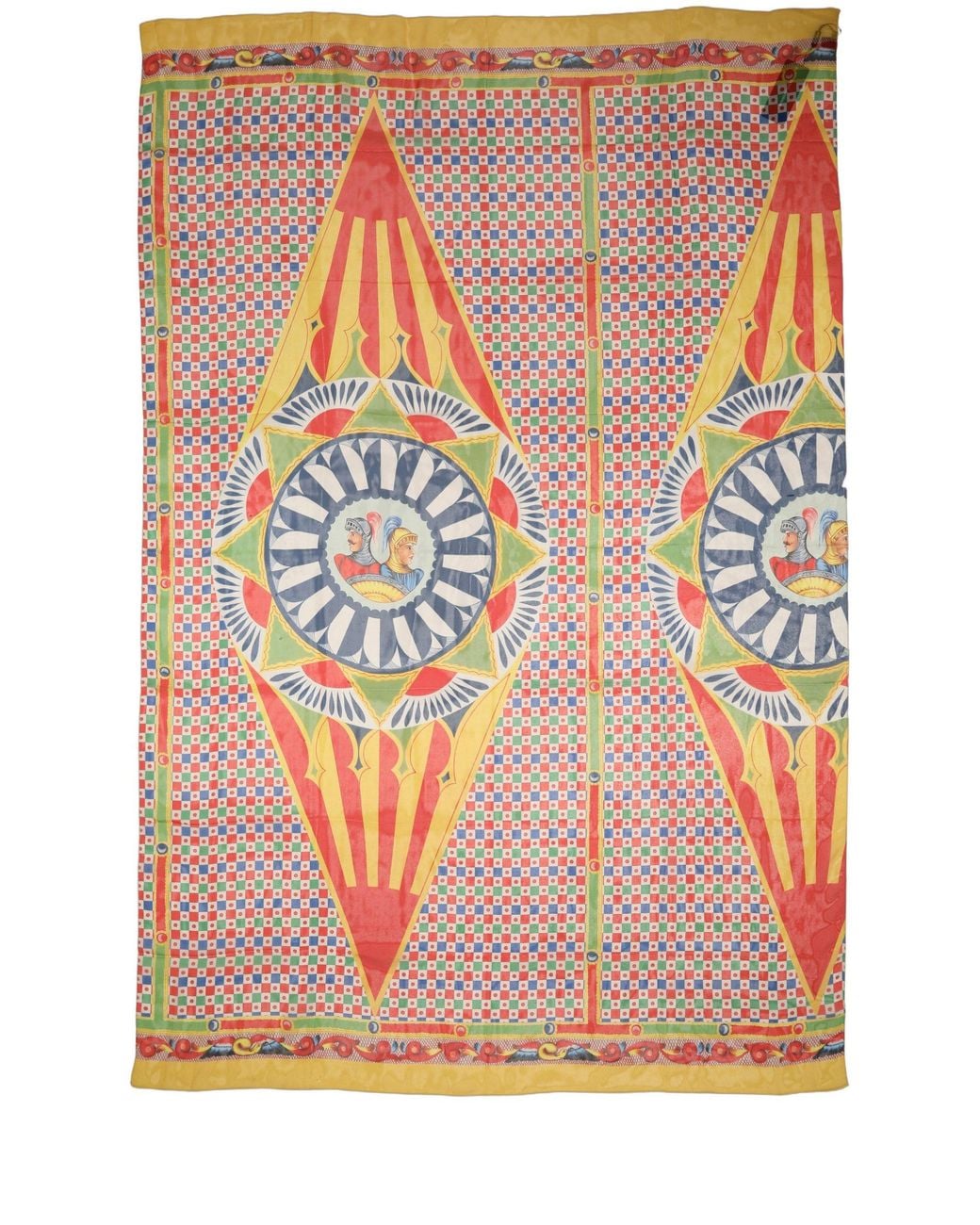 Dolce & Gabbana Pink Silk Carretto Print Stole Scarf