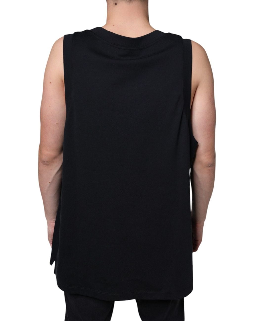 Dolce & Gabbana Blue Cotton Born To Be Free Sleeveless T-Shirt for men
