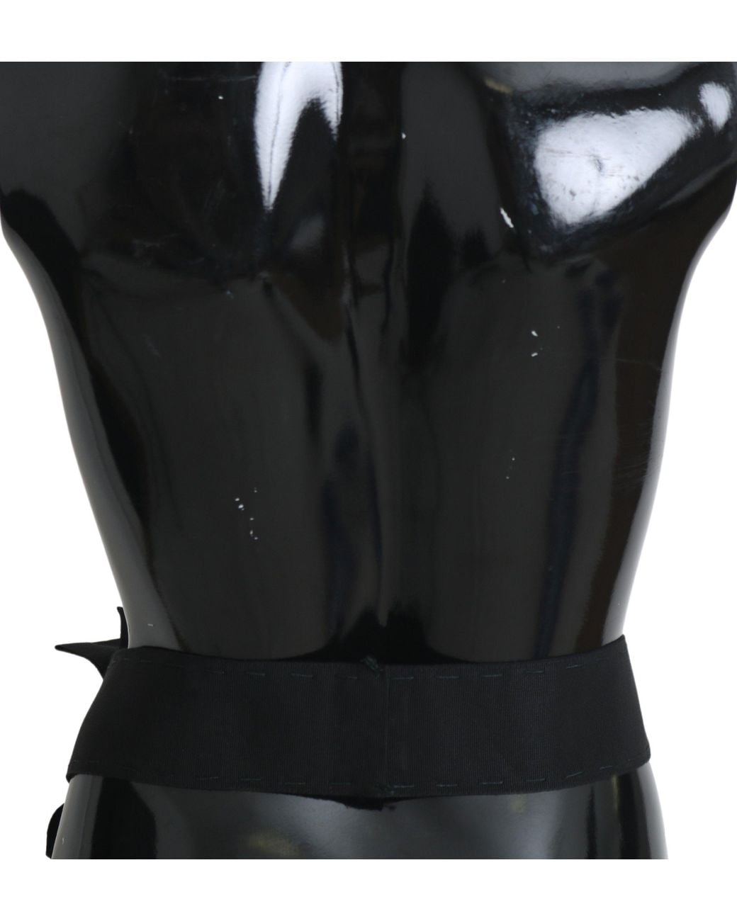 Dolce & Gabbana Black Crystal Brooch Wide Wai Satoria Belt Cotton Acetate