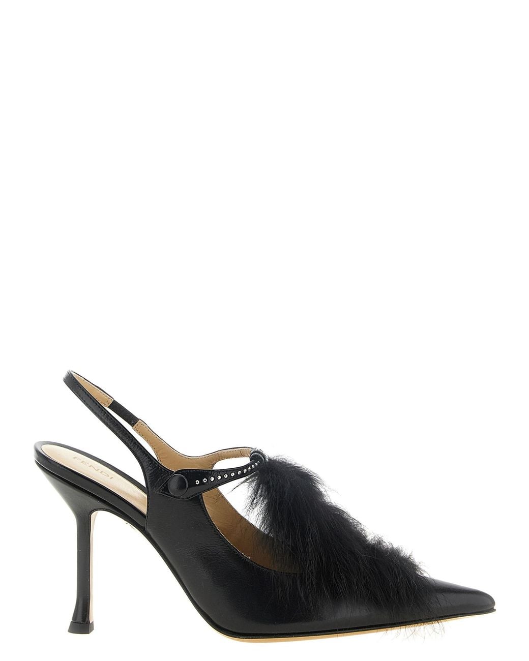 Fendi Black Calfskin High Heel Pumps