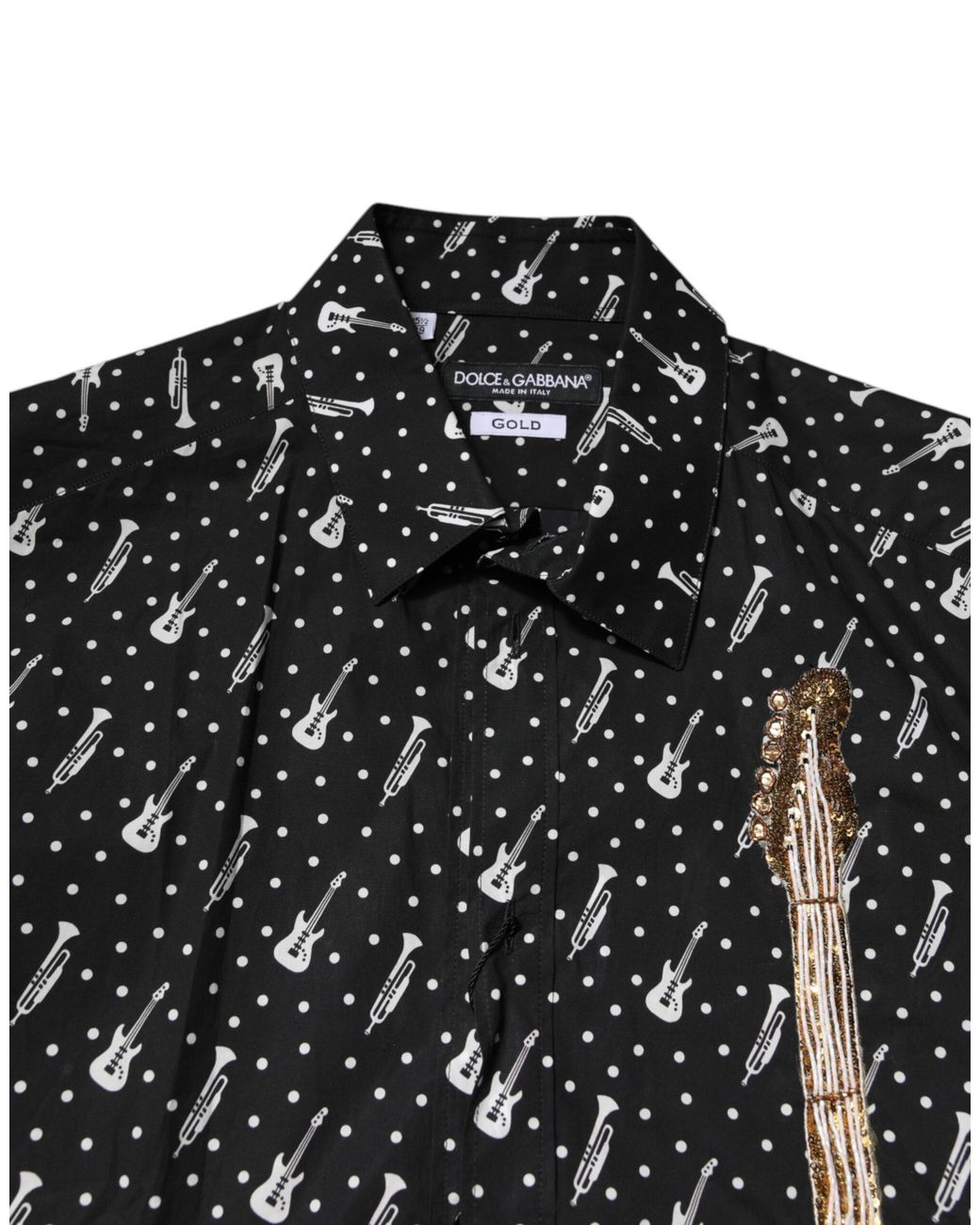 Dolce & Gabbana Black Instrument Embellished Shirt for men