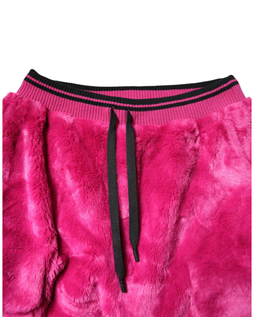 Dolce & Gabbana Pink Acrylic Cargo Jogging Sweatmen's Pants for men