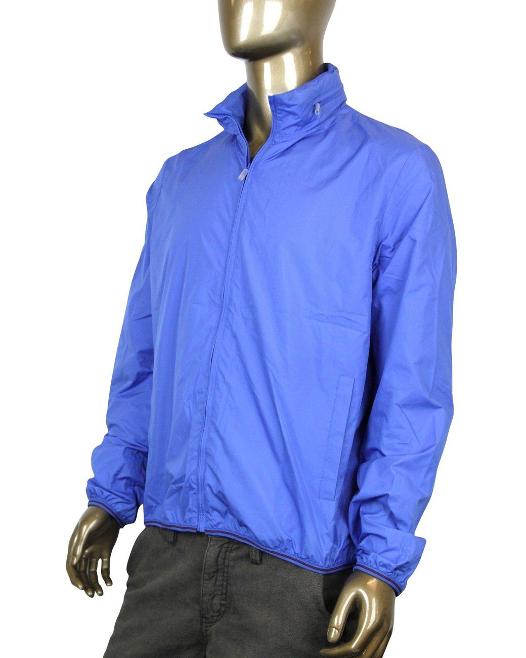 Gucci Blue Techno Polyester Windbreaker Jacket (G 56 Us 46) for men