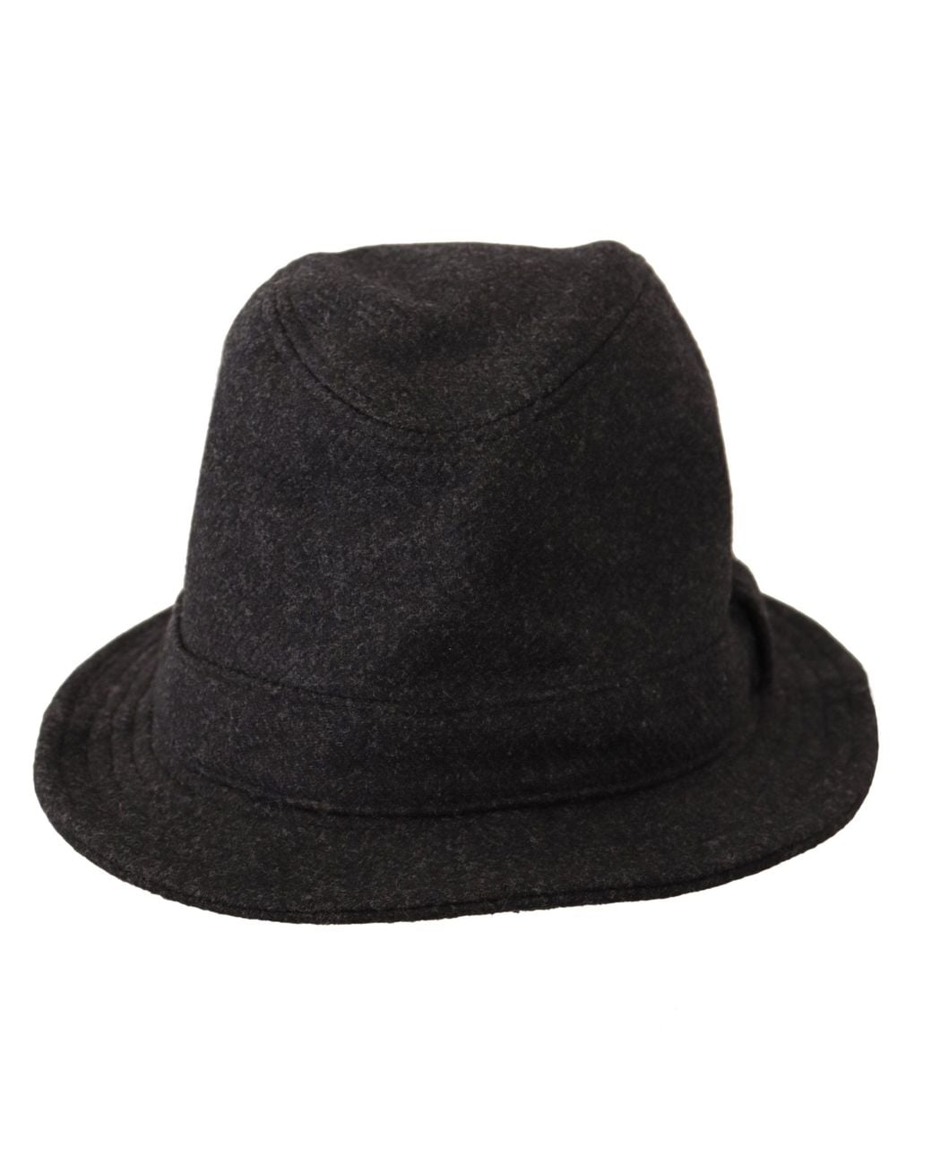 Dolce & Gabbana Black Elegant Trilby Hat