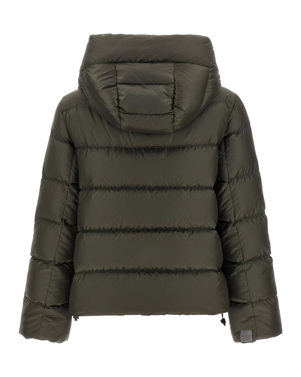 Max Mara Green Polyester Full-Length Jacket